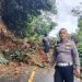 Longsor Tutup Jalan Nasional Manna-Lahat, Sat Lantas Polres Bengkulu Selatan Lakukan Penanganan
