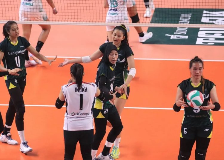 Final Four Livoli Divisi Utama 2025: Diperkuat Megawati Bank Jatim Raih Kemenangan Kedua, Kalahkan TNI AU