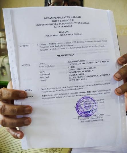 Parkir di Balai Buntar Resmi Dikenakan Tarif, Kadis Koperasi UMKM Bengkulu: Sudah Sesuai Aturan
