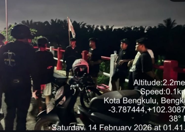 Jaga Kondusivitas Kota Bengkulu, Polda Bengkulu Gelar Patroli Hingga Dini Hari
