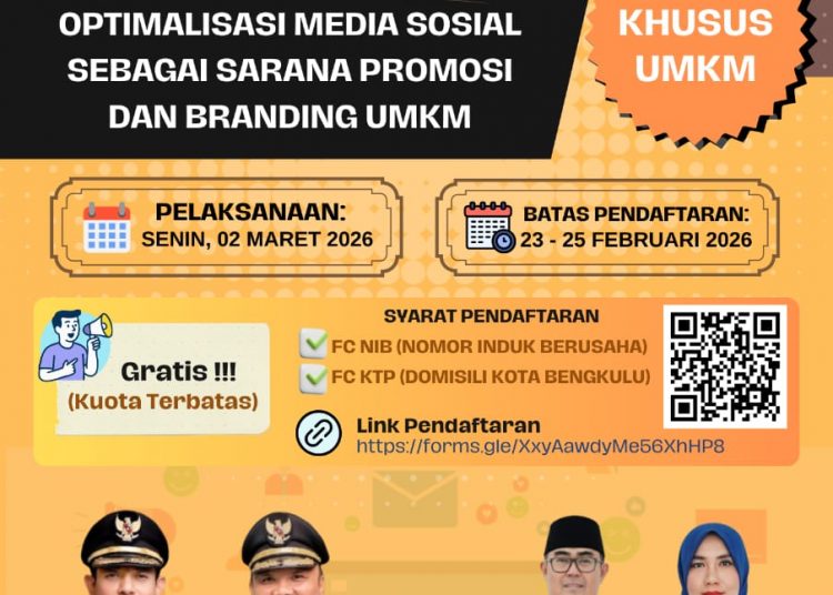 Diskop UKM Kota Bengkulu Gelar Pelatihan Digital, Dorong UMKM Melek Media Sosial dan Naik Kelas